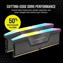 Daisy Home Corsaır Vengeance Rgb Ddr5 32GB (2X16GB) Ddr5 6000MHZ CL36 Amd Expo Intel Xmp Icue Uyumlu Bilgisayar Belleği - Gri (CMH32GX5M2E6000Z36)
