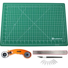 Hodbehod A2 Kesim Altlığı Hobi Cutting Mat Set 60 x 45 cm Yeşil 1 Adet Çift Taraflı Kullanım