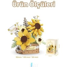 Daisy Home Panlos Boutıque Serisi Mini Çiçek Buketi 498 Parça Oyuncak Yapım Seti -FFP1085