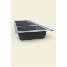 Daisy Home Mutfak Çekmece Içi Kaşıklık, Üç Bölmeli Modül 16CM x 48CM