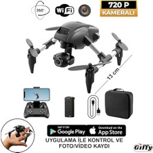 Daisy Home Giffy/oyuncak Mini Kameralı Başlangıç Drone Uzaktan Kumandalı Uygulama Kontrollü 72P Hd Takla Atan Şarjlı Drone