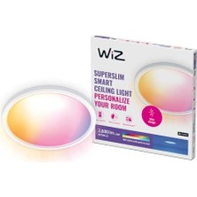 Daisy Home Wiz Superslim 22W Beyaz Sıva Üstü Rgb Akıllı LED Yuvarlak Panel Tavan Armatürü 42 cm Çapında 2600 Lumen