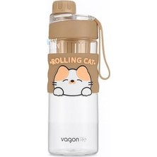 Daisy Home 600 ml Rahat Içim (Pipetsiz) Çevir Aç Kapak Taşıma Kulplu Çocuk Su Matarası -VGN2020NEW600ML