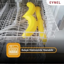 Daisy Home Eynel Muz Şeklinde Saklama Kabı, Çocuk Kahvaltı Beslenme Koyma Kutusu Öğrenci Okul Piknik Kamp Muzluk (1 Adet)