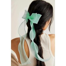 Daisy Home Mint Organize Uzun Kuyruklu Fiyonk Detaylı Otomatik Toka