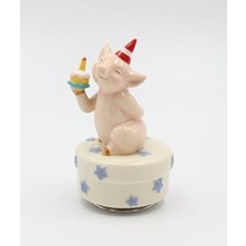 Daisy Home Gifts 80134 Doğum Günü Domuz Müzikal, Beyaz