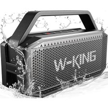 Daisy Home W-Kıng Subwoofer'lı Taşınabilir Yüksek Bluetooth Hoparlörler, 60W Dış Mekan Hoparlörleri Bluetooth Kablosuz Su Geçirmez Hoparlör, Derin BAS/40H/TF/AUX