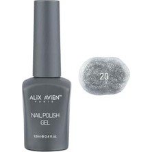 Daisy Home Uv Kalıcı Gri Simli Jel Oje 20 - Gel Polish - 12 ml