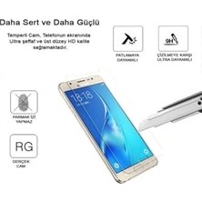 Daisy Home Galaxy J7 Pro, J730 Ile Uyumlu Şeffaf 9h Tamperli Cam Ekran Koruyucu