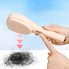 Daisy Home Otomatik Tuşlu Saç Masaj Tarağı, Kullanışlı, Ergonomik Tasarım, Tarak Uçlarından Kolayca Sa. Toplama, Temizleme ve Saç Bakımı Için Tarak