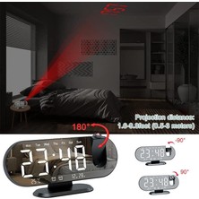 Daisy Home Projeksiyon Çift Alarm Dereceli LED Masa Saati