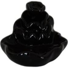 Daisy Home Geri Akış Buhurdanlık Tütsülük Seramik Şelale Siyah Backflow C0902