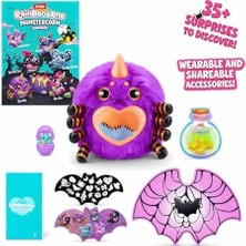 Daisy Home Rainbocorns Monstercorn Peluş RAR25000 - Spider Mor Örümcek Ağı Desenli Kanat