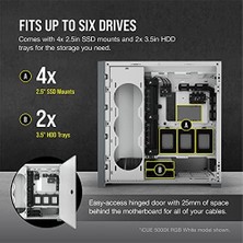 Daisy Home Icue 5000X Rgb CC-9011212-WW USB 3.1 Type-C Temperli Cam Siyah E-Atx Mid-Tower Gaming (Oyuncu) Kasa