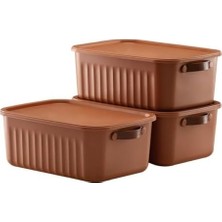 Daisy Home 1 Adet Düzenleyici Kapaklı Kutu, Dekoratif Saklama Kutusu, Organizer (35CM*25CM*14CM) Kiremit 10 Litre