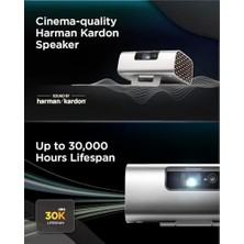 Daisy Home M10 Fhd 2200 Lumen Harman Kardon Hoparlorlu Taşınabilir Rgb Lazer Akıllı Projeksıyon