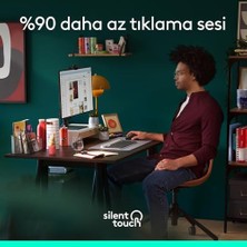 Daisy Home M650 Kablosuz Mouse, Küçük ve Orta Boy Sağ El Için, 4000 Dpı, Sessiz, Bluetooth, Logi Bolt USB Alıcı, 24 Ay Pil Ömrü, Siyah