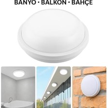 Daisy Home 20W Beyaz LED Tavan ve Duvar Lambası | IP65 Su ve Toz Geçirmez | 6500K Beyaz Işık | Banyo, Bahçe, Balkon ve Dış Mekan Kullanıma Uygun | Modern Armatür