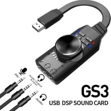 Daisy Home Plus Px-Gs3 Plextone Gs3 Mark Iı Sanal Gaming 7.1 Kanal USB Ses Kartı, Gaming Ses Kartı Pubg ve Lol Ses Efektleri Dahil, Mikrofon ve 3.5mm Çift Kulaklık Ses Jakı Ses Kartı Dönüştürücü