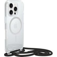 Daisy Home 16 Pro Uyumlu Magsafe'li React Kolye Kılıfı, Ayarlanabilir ve Çıkarılabilir Cep Telefonu Zincirine Sahip Ultra Ince, Koruyucu Kılıf, Şeffaf