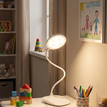 Daisy Home LED Şarjlı, 3 Kademe Dokunmatik Parlaklık Ayarlı, 4000K Renkli Çocuk ve Çalışma Masası Için Esnek Gövdeli Masa Lambası (Model 1)