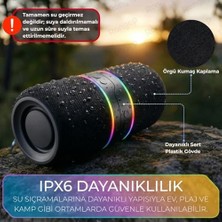 Daisy Home Taşınabilir Bluetooth Hoparlör - 10W Tws [manyetik Özellikli] Iki Parçaya Ayrılabilen Rgb Işıklı Ipx6 Suya Dayanıklı Type-C Şarjlı Kablosuz Speaker (Siyah)