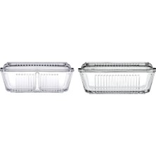 Daisy Home Frigo Studio Bölmeli Saklama Kabı 480 Cc, Şeffaf ve 97711 Frigo Tereyağ Peynir Kabı