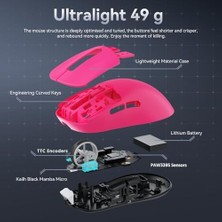 Daisy Home Attack Shark X3 Superlight Kablosuz Gaming Mouse – 49G Ultra Hafif Fare, 26000 Dpı Pixart PAW3395 Sensör, Bt/2.4g/kablolu Üçlü Mod, 200 Saat Pil Ömrü, Ptfe Ayaklar, Pc/xbox/ps/mac – Red