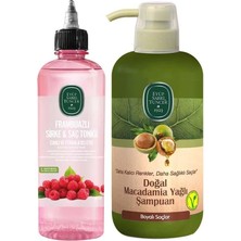 Daisy Home Frambuazlı Sirke & Saç Toniği 500 ml ve Doğal Macadamia Yağlı Şampuan 600 ml