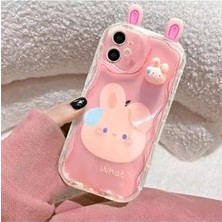 Daisy Home 11 ile Uyumlu Kulaklı Oyuncak Tasarımlı Baskılı Kamera Çevresi Korumalı Şeffaf Kılıf