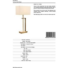 Daisy Home ML-9109-1E Eskitme Kaplama Masa Lambası, E27, Metal, 35CM