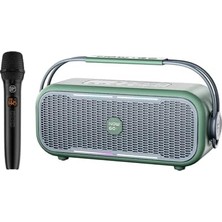 Daisy Home C1 100W Taşınabilir Rgb Bluetooth Hoparlör Mikrofonlu Karaoke Parti Speaker Yeşil