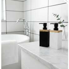 Daisy Home Tiran Akrilik Lüks Kare Sıvı Sabunluk, Cam Görünümlü Kırılmaya Dayanıklı, Mutfak ve Banyo Için Modern Losyon Dağıtıcı, Lavabo Üstü Şık Tasarım