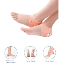 Daisy Home Topuk Dikeni Rahatlatıcı Silikon Çorap, Topuk Nemlendirici Patik, Topuk Çatlaklarını Nemlendiren Çorap, Topuk Kuruluğu Önleyici Patiik
