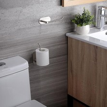 Daisy Home Zift Paslanmaz Çelik Tuvalet Kağıdı Askısı - Wc Kağıdı Askılığı, Tuvalet Kağıtlık - Yapışkanlı Sistem Lüks Askılık