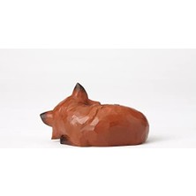 Daisy Home Jim Shore Heartwood Tilki Uyuyan Minyatür Figürü - Tilki Karakteri - 4,52 cm - Çok Renkli