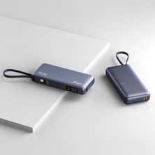 Daisy Home 20000MAH 130W LED Ekranlı Usb-A + Type-C Kablolu Powerbank Taşınabilir Hızlı Şarj Cihazı