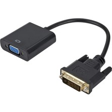 Alfais 4778 DVI-D - VGA Aktif Çevirici Adaptör Kablosu 24+1 Siyah Uyumlu Cihazlar için