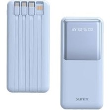 Daisy Home 12000 Mah Dijital Göstergeli Dahili Çoklu Kablolu Taşınabilir Powerbank Mavi Pb-49