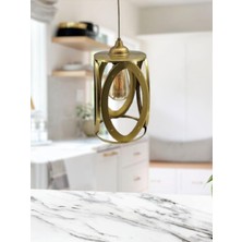 Daisy Home Endüstriyel Eskitme Metal Oval Model Tekli Sarkıt Salon Hol Mutfak Avize Modelleri