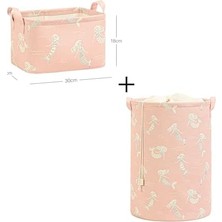 Daisy Home Textile 2'li Çocuk Odası Deniz Kızı Sepet Set 1 Adet 30 x 21 x 18/36 x 50 cm