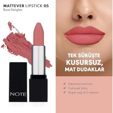 Daisy Home Cosmetics Mattever Lipstick 05 Rose Delights Yarı Mat Bitişli Ruj, Pembe