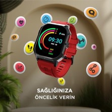 Daisy Home Ultra3 2.01" Aod Ekran Bluetooth 5.2 IP68 Su Geçirmez 100+ Spor Modu Spo2 Kalp Atış Takibi Mikrofonlu 52MM Akıllı Saat Turuncu