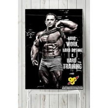 Daisy Home (PSTER4773) Hard Work Vücut Geliştirme Body Building Fitness Posteri (50X70CM)