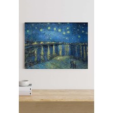 Daisy Home (PSTER18983) Ren Nehrinde Yıldızlı Gece - Sanatsal Kanvas Tablo 50 x 70