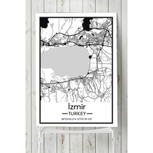 Daisy Home (PSTER19640) Izmir Harita Dekoratif Tasarım Poster 50 x 70
