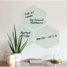 Daisy Home RMK4855SCM Hafif Adaçayı Altıgen Kuru Silme Soyma ve Yapıştır Duvar Çıkartmaları