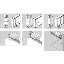 Daisy Home Indaux Sürgülü Gardrop Ön Kapak Taşıyıcı 2li Teker