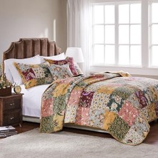 Daisy Home Patchwork Nevresim TAKIMI,%100 Pamuk, Patchwork Tasarımı, Çift Kişilik Yatak, Xl, Çok Renkli