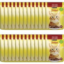 Friskies Sığır Etli Soslu Ekonomik Yaş Kedi Maması 85 gr x 26 Biftek Tatlı Lezzet